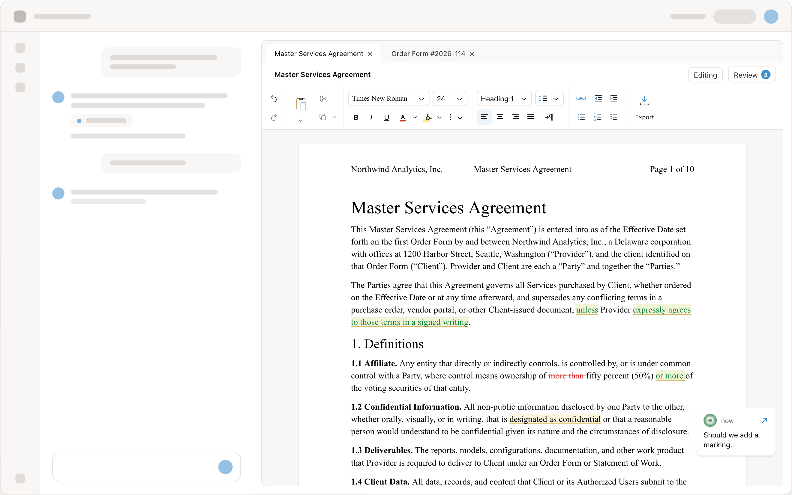 The Revise editor embedded in a host application